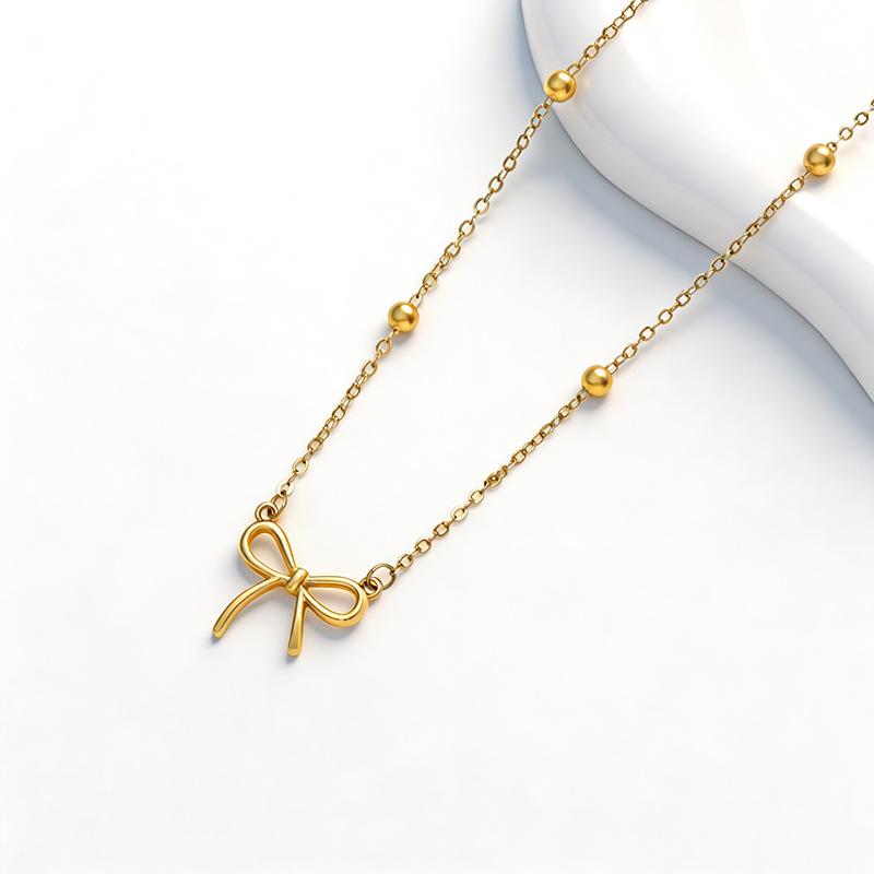 Fresh and sweet bead chain bow pendant necklace daily shopping collarbone chain women золотой
Fresh and sweet bead chain bow pendant necklace daily shopping collarbone chain women золотой