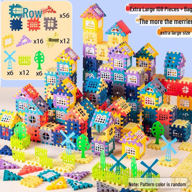 Детский набор больших строительных блоков: Живописный дом с окнами и деревьями
Детский набор больших строительных блоков: Живописный дом с окнами и деревьями