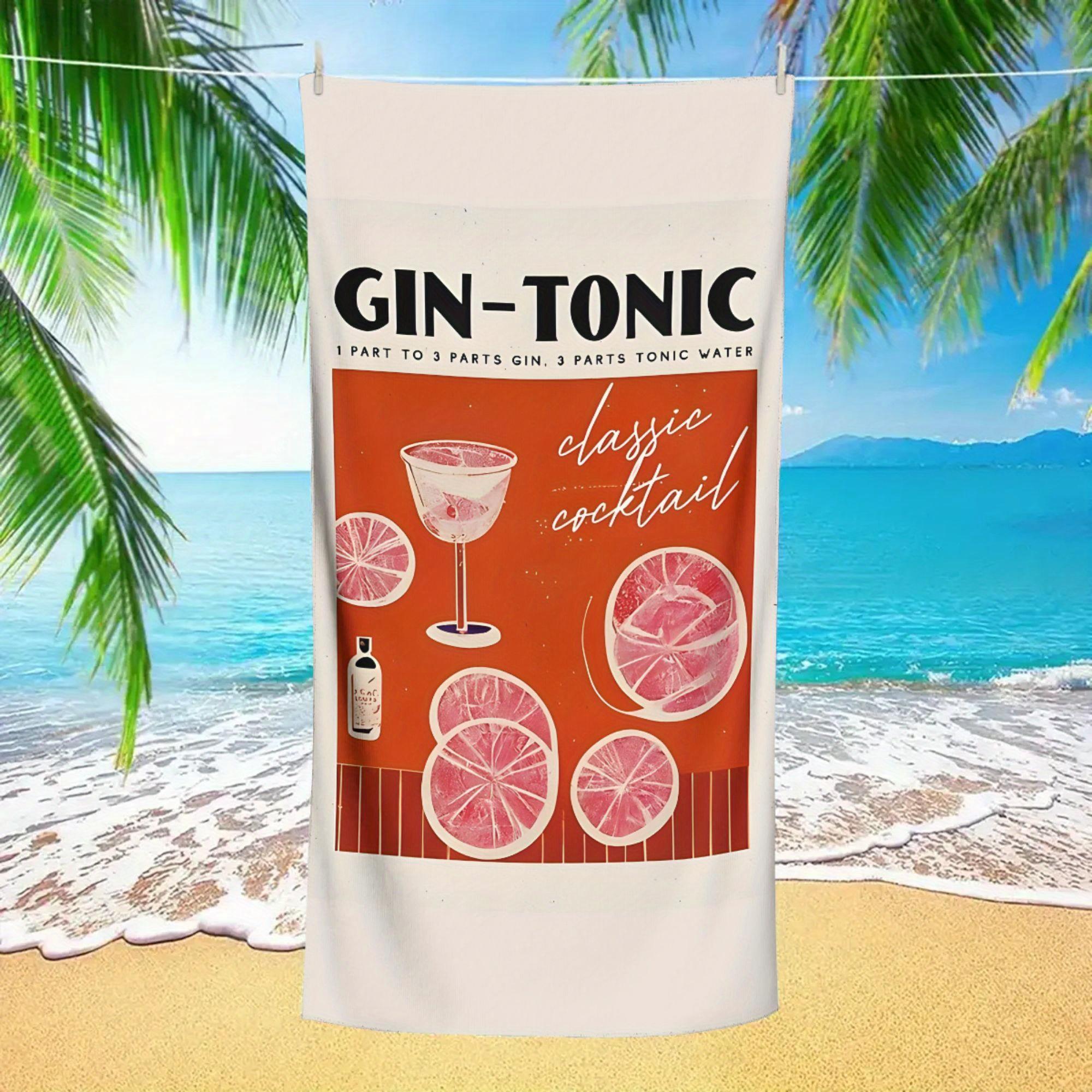 1PC Gin Tonic Cocktail Print Beach Towel Polyester Quick-Drying Lightweight Soft Towel for Swimming Surfing Camping Travel Beach W40*H60(CM)
1PC Gin Tonic Cocktail Print Beach Towel Polyester Quick-Drying Lightweight Soft Towel for Swimming Surfing Camping Travel Beach W40*H60(CM)