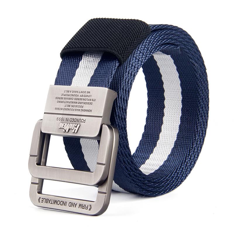 Unisex Double Ring Buckle Belt - Nylon Trendy Style for Men and Women 115cm
Unisex Double Ring Buckle Belt - Nylon Trendy Style for Men and Women 115cm