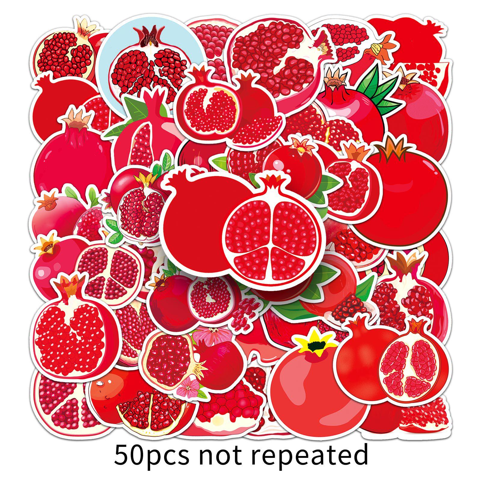 50 Cute Cartoon Pomegranate Stickers - Waterproof Fruit Graffiti for Suitcases and Journals
50 Cute Cartoon Pomegranate Stickers - Waterproof Fruit Graffiti for Suitcases and Journals