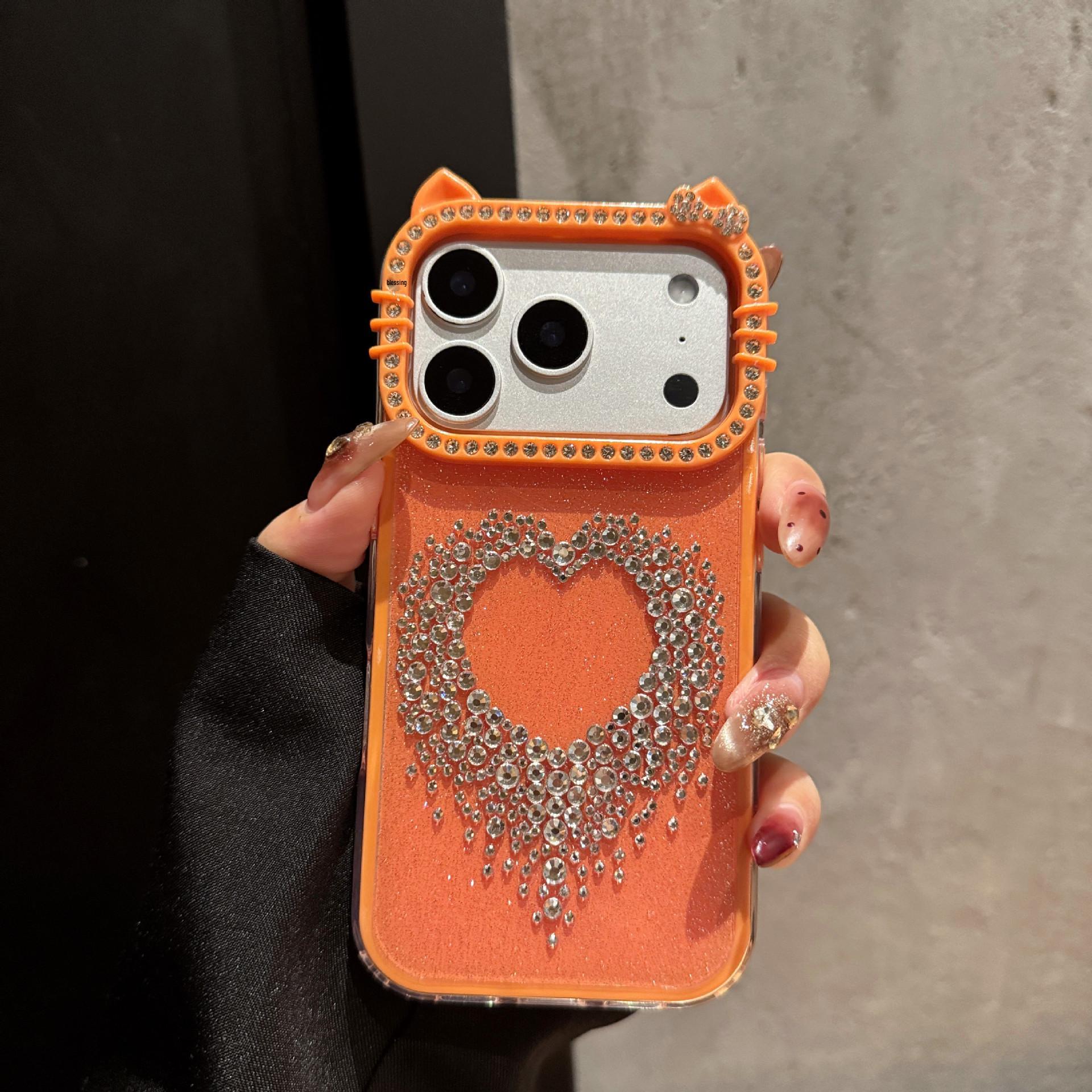 Orange Cat Ear Diamond Phone Case for Apple 12/13/14/16PM/17 - Luxury Handmade with Heart and Pearls iPhone 14 Pro прозорий/помаранчевий
Orange Cat Ear Diamond Phone Case for Apple 12/13/14/16PM/17 - Luxury Handmade with Heart and Pearls iPhone 14 Pro прозорий/помаранчевий