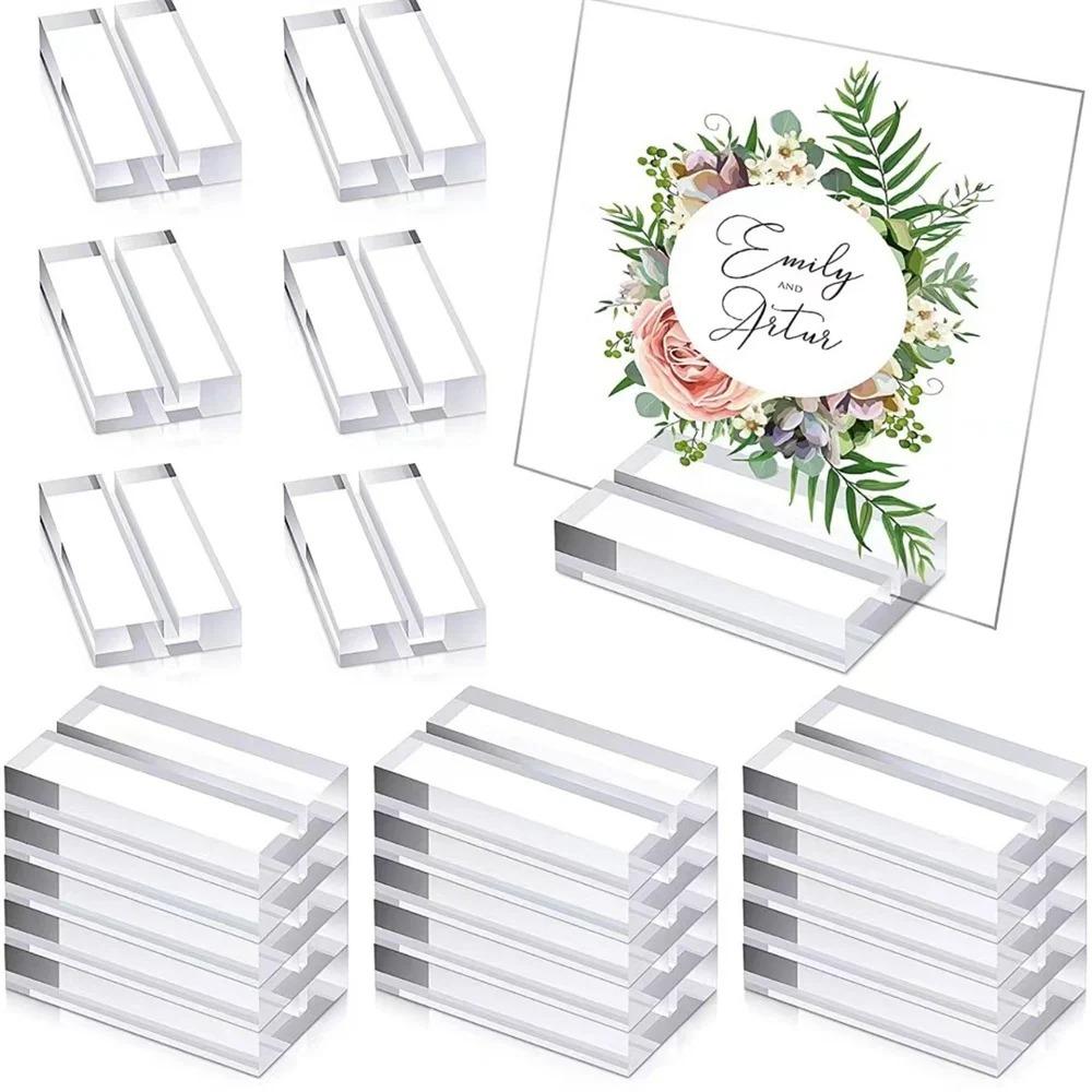 Clear Place Card Holder DIY Display Stand Transparent Sign Holder Bridal Shower 50x50x10mm
Clear Place Card Holder DIY Display Stand Transparent Sign Holder Bridal Shower 50x50x10mm