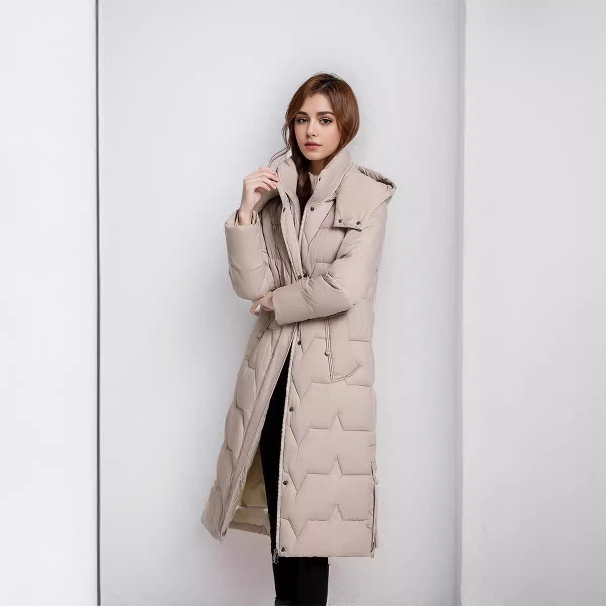 European and American Wavy Sewn Hooded Cotton-padded Clothes for Women s Winter Extended Over-the-knee Cotton Clothes Thickened Warm Jacket L
European and American Wavy Sewn Hooded Cotton-padded Clothes for Women s Winter Extended Over-the-knee Cotton Clothes Thickened Warm Jacket L