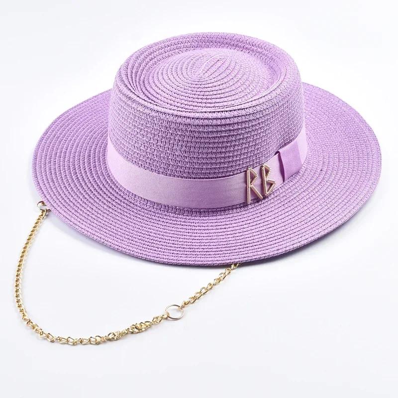 Summer Straw Hats for Women Ribbon Decoration Elegant Ladies Party Dress Hats Travel Beach Sun Hat Chapeau Femme One Size світло-фіолетового кольору
Summer Straw Hats for Women Ribbon Decoration Elegant Ladies Party Dress Hats Travel Beach Sun Hat Chapeau Femme One Size світло-фіолетового кольору