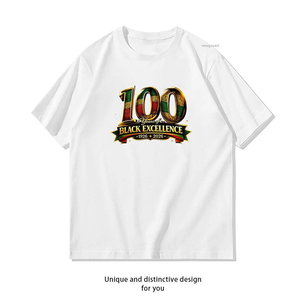100 Years of Black Excellence tshirt Black History 19262026 tshirt Women Unisex Casual cotton graphic t shirts outdoors S
100 Years of Black Excellence tshirt Black History 19262026 tshirt Women Unisex Casual cotton graphic t shirts outdoors S