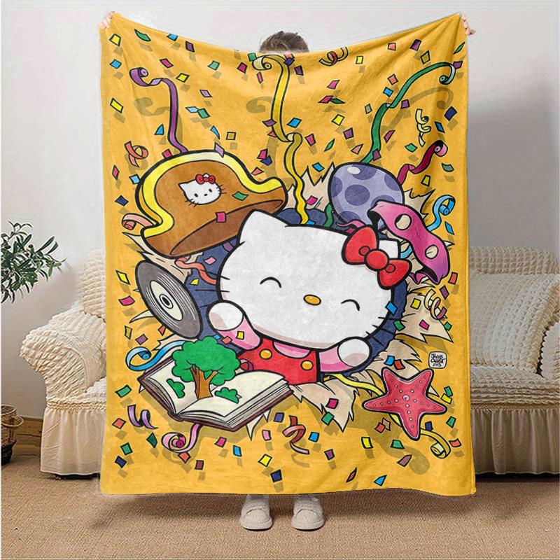 1pc Colorful Adventure Hello Kitty s Blanket, Cute Movie Characters Throw Blanket,Living Room, Travel, Camping, Car Blankets, Beach, Office Naps, Soft 130x150cm
1pc Colorful Adventure Hello Kitty s Blanket, Cute Movie Characters Throw Blanket,Living Room, Travel, Camping, Car Blankets, Beach, Office Naps, Soft 130x150cm