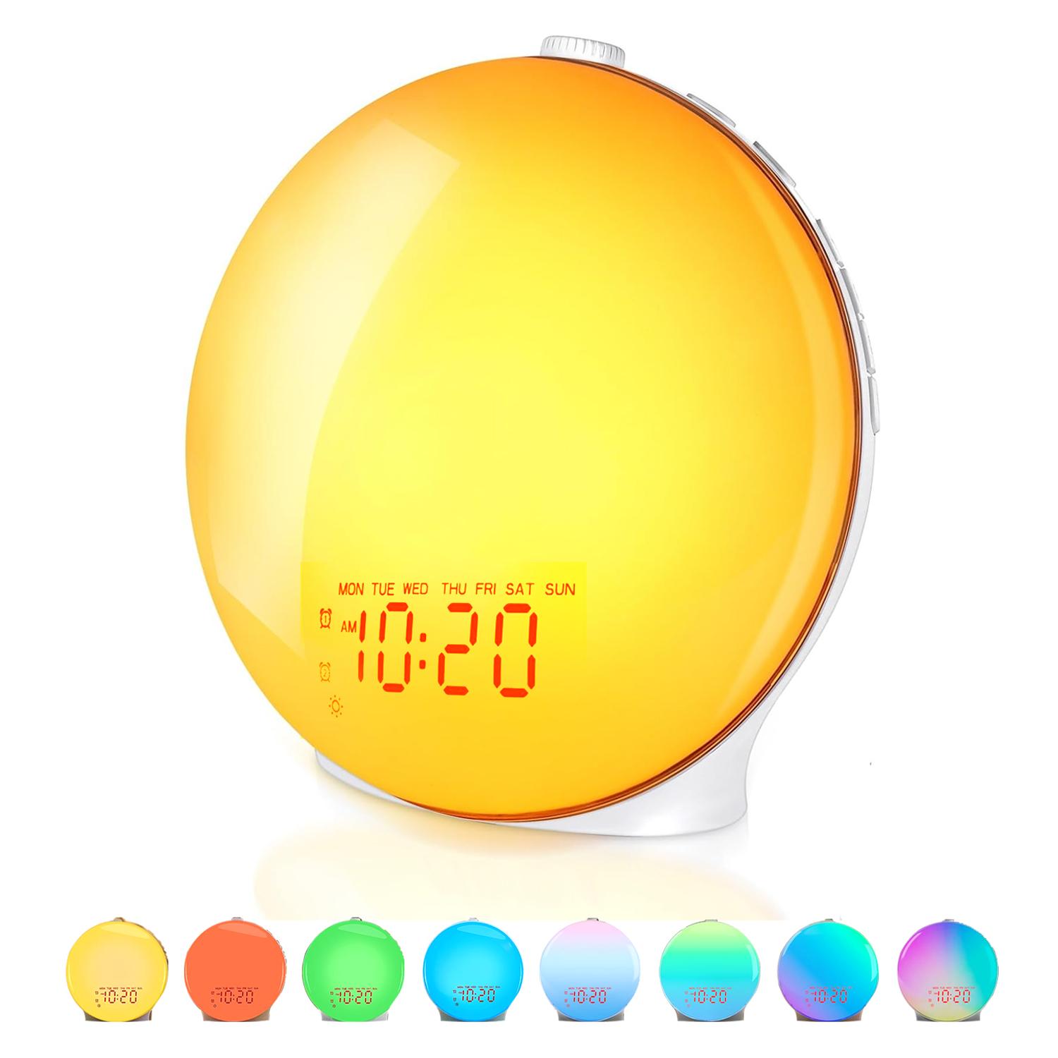 Полноэкранный будильник с подсветкой и восходом солнца для детей, спящих в спальне, прикроватный столик, цифровое FM-радио с 7 естественными звуками
Полноэкранный будильник с подсветкой и восходом солнца для детей, спящих в спальне, прикроватный столик, цифровое FM-радио с 7 естественными звуками