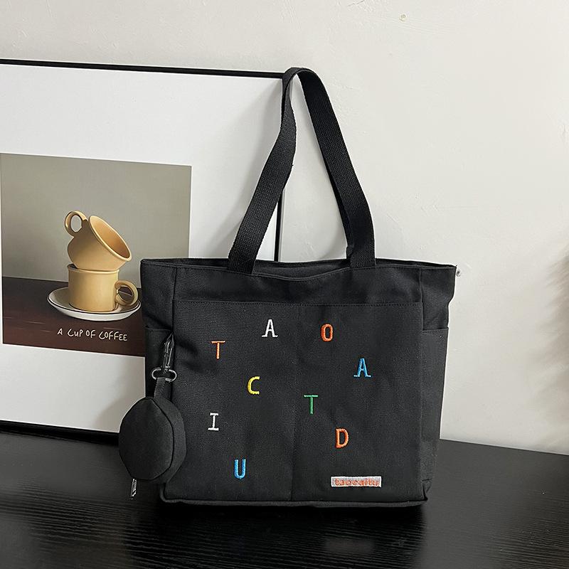 New Canvas Tote Bag Casual Literary Versatile Student Computer Large Capacity Shoulder Portable Underarm Bag Women one size fits all чорний
New Canvas Tote Bag Casual Literary Versatile Student Computer Large Capacity Shoulder Portable Underarm Bag Women one size fits all чорний