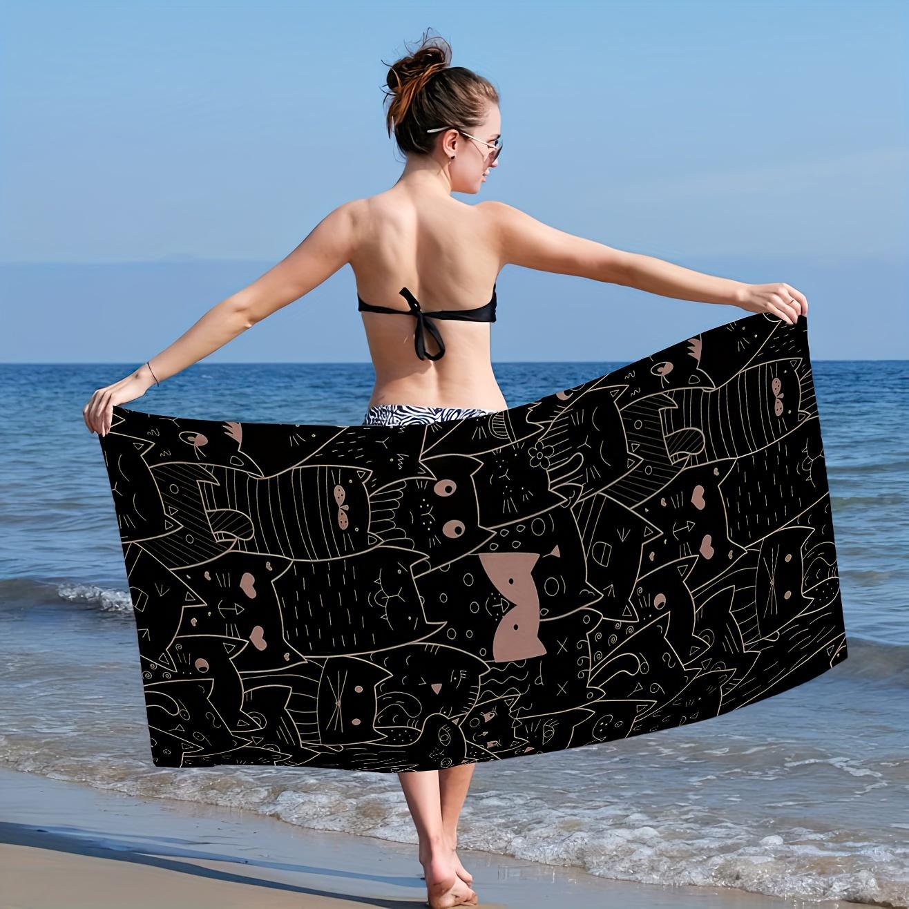 Extra-Large Quick-Dry Black Cat Cartoon Beach Towel, Soft Super Absorbent Polyester for Swimming Bathing Camping W40*H60(CM)
Extra-Large Quick-Dry Black Cat Cartoon Beach Towel, Soft Super Absorbent Polyester for Swimming Bathing Camping W40*H60(CM)