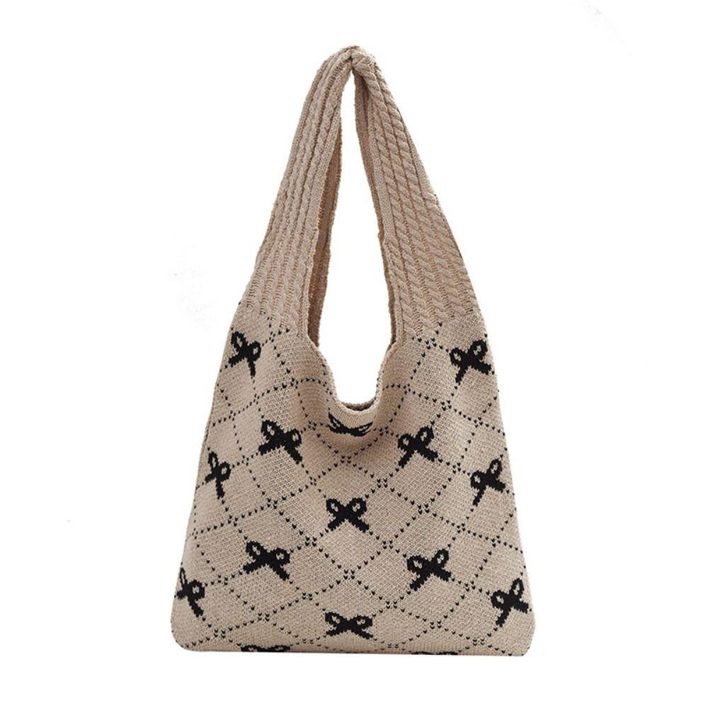 Large Capacity Crochet Tote Bag Soft Beach Bag Fashion Simple Shopping Bag Girls Khaki Black
Large Capacity Crochet Tote Bag Soft Beach Bag Fashion Simple Shopping Bag Girls Khaki Black