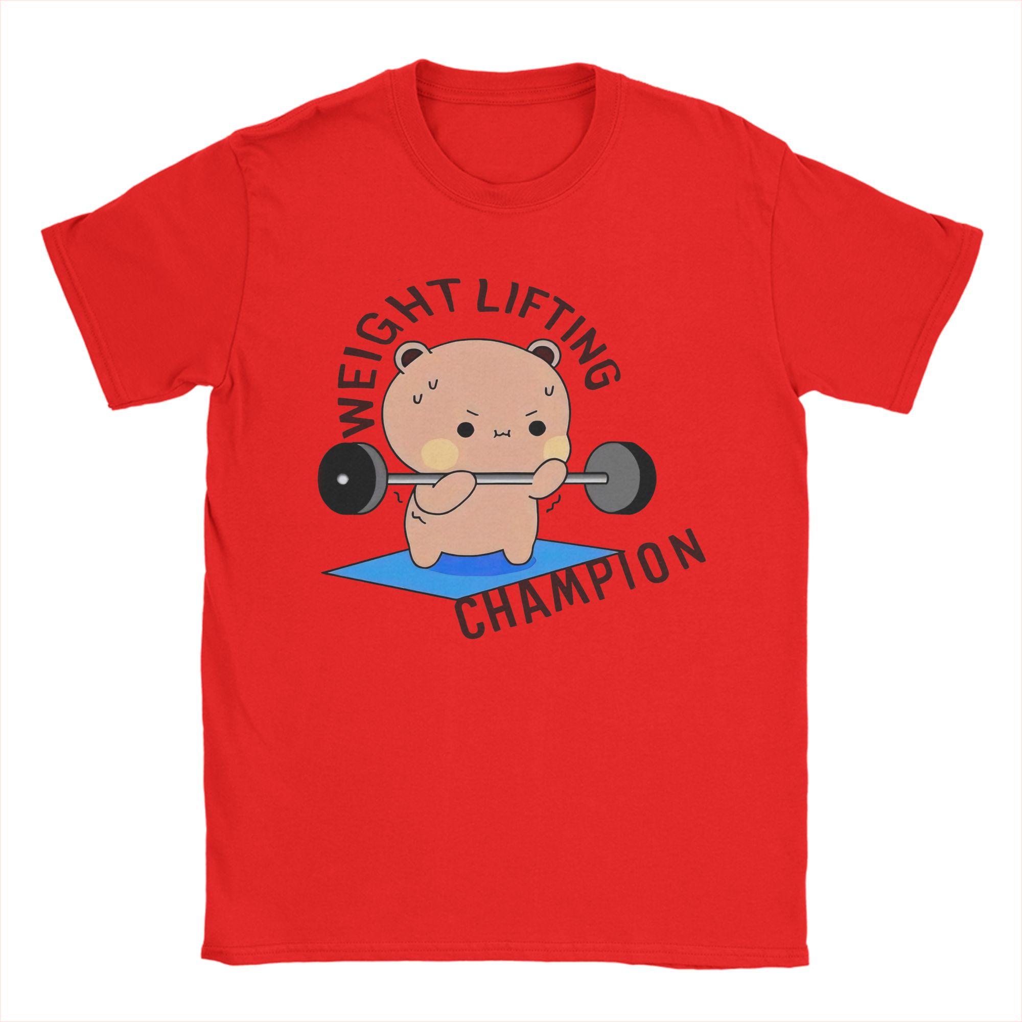 Fashion Bubu Weightlifting Bear Cute TShirt for Men O Neck 100 Cotton T Shirts Dudu Short Sleeve Tees Adult Clothing S
Fashion Bubu Weightlifting Bear Cute TShirt for Men O Neck 100 Cotton T Shirts Dudu Short Sleeve Tees Adult Clothing S