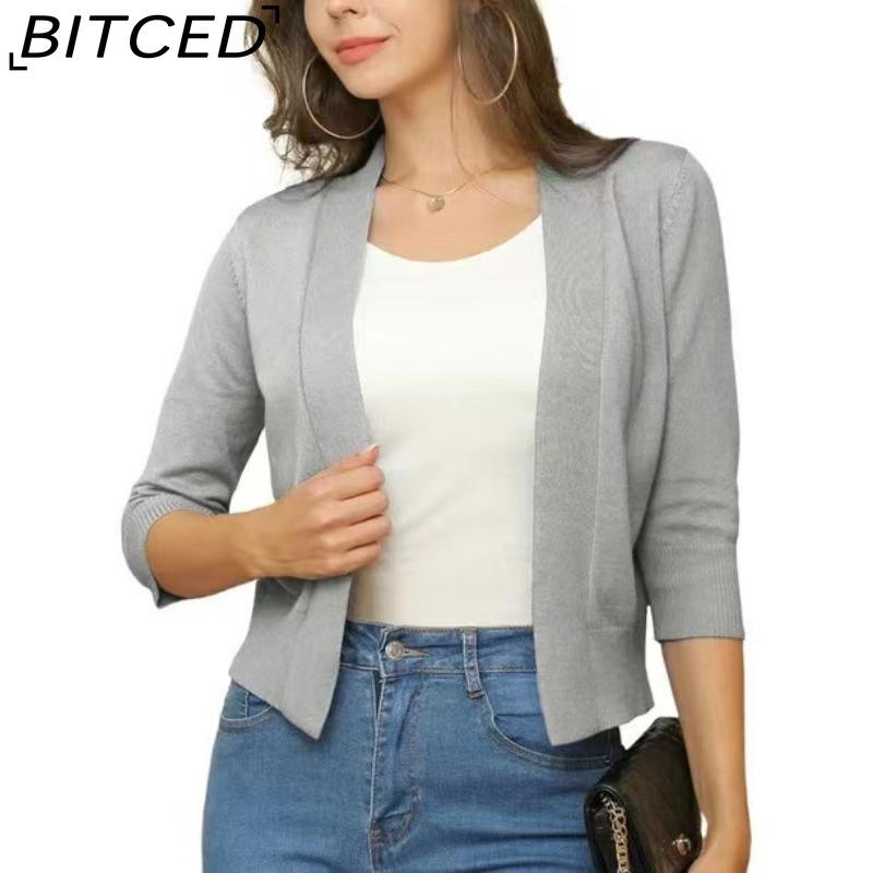 BITCED Women s Knitwear Elegant Minimalist Versatile Short Cardigan Spring/Fall Knit Cardigan S
BITCED Women s Knitwear Elegant Minimalist Versatile Short Cardigan Spring/Fall Knit Cardigan S