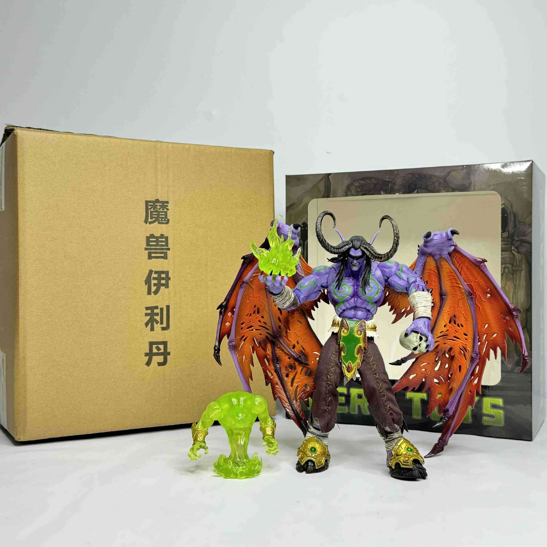 High Quality Game Wow Demon Hunter illidan Stormrage with LED Light Up PVC Action Figure Toys
High Quality Game Wow Demon Hunter illidan Stormrage with LED Light Up PVC Action Figure Toys