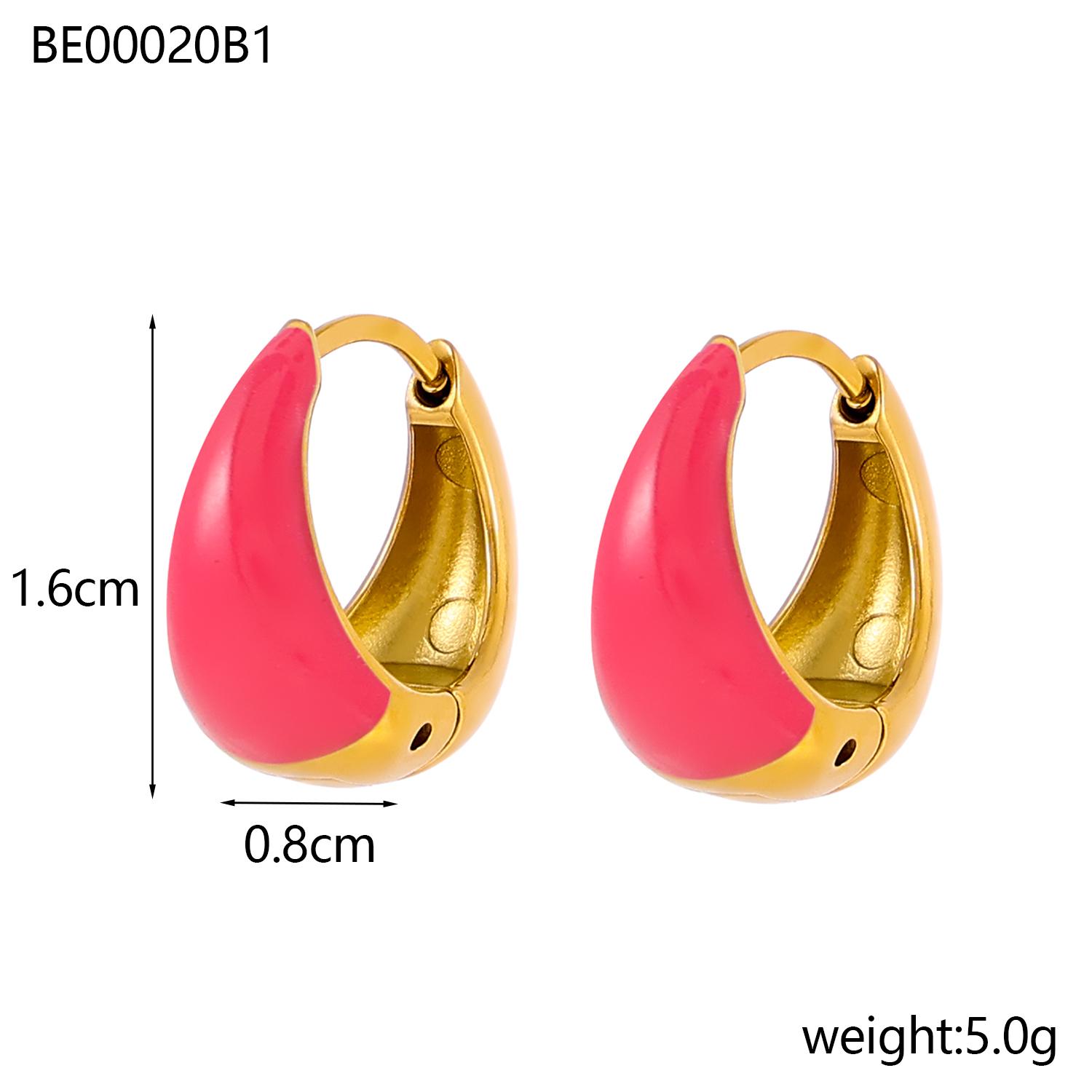 Glamour Jewelry Stainless Steel Dripping Oil Black White Colorful Enamel Hoop Earrings Geometric Enamel Stud Earrings for Women Яскраво-рожевий
Glamour Jewelry Stainless Steel Dripping Oil Black White Colorful Enamel Hoop Earrings Geometric Enamel Stud Earrings for Women Яскраво-рожевий