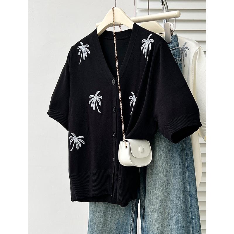 2026 Plus Size Korean Style Sequin Ice Silk Knit Cardigan - Short Sleeve Summer Top for Plus Size Women 3XL (83-100 kg) чорний
2026 Plus Size Korean Style Sequin Ice Silk Knit Cardigan - Short Sleeve Summer Top for Plus Size Women 3XL (83-100 kg) чорний