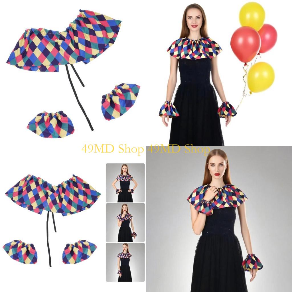 49MD Clown Costume Collar And Arm Cuffs For Halloween Party Kids Adults CN
49MD Clown Costume Collar And Arm Cuffs For Halloween Party Kids Adults CN