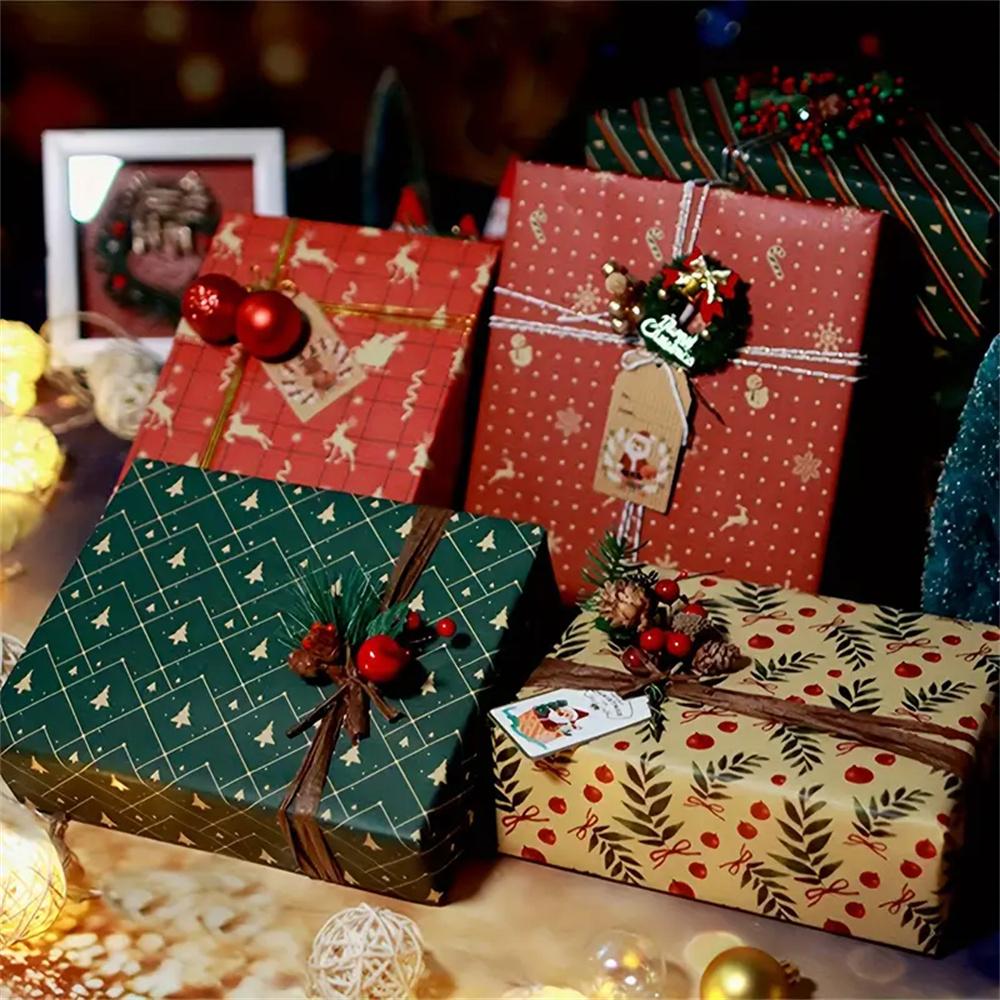 5pcs Christmas Gift Wrapping Paper Set Vintage Designs with Snowflake Reindeer Patterns for Holiday Multi-Occasion Gifts Wrapkit
5pcs Christmas Gift Wrapping Paper Set Vintage Designs with Snowflake Reindeer Patterns for Holiday Multi-Occasion Gifts Wrapkit