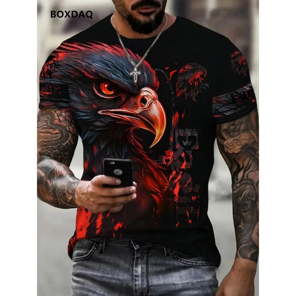 Fashion Eagle Men s T-Shirts Loose O-Neck Casual Tops Short Sleeve 3D Animal Printing Street T Shirt 6XL Big Size Breathable Tee S
Fashion Eagle Men s T-Shirts Loose O-Neck Casual Tops Short Sleeve 3D Animal Printing Street T Shirt 6XL Big Size Breathable Tee S