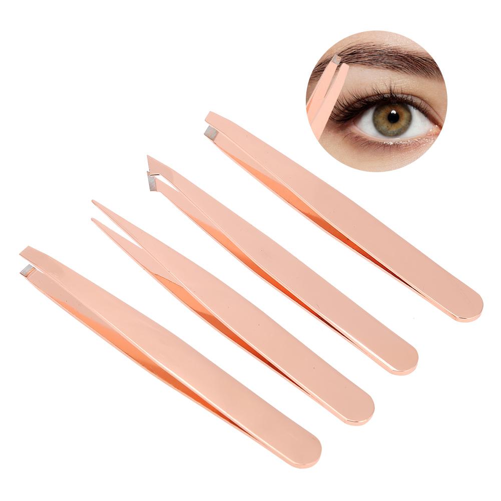 Professional Rose Gold Stainless Steel Slant Tip Tweezer Eyebrow Hair Remover Makeup Tool 4pcs
Professional Rose Gold Stainless Steel Slant Tip Tweezer Eyebrow Hair Remover Makeup Tool 4pcs