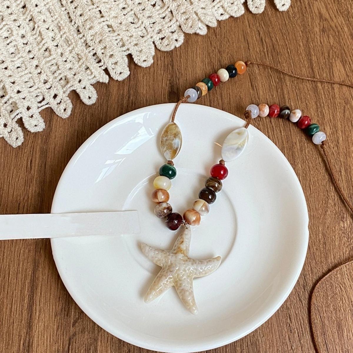 Colorful Beaded Woven Starfish Pendant Necklace Waist Chain For Women Men Summer Conch Shell Beach Vacation Choker Body Zircon
Colorful Beaded Woven Starfish Pendant Necklace Waist Chain For Women Men Summer Conch Shell Beach Vacation Choker Body Zircon