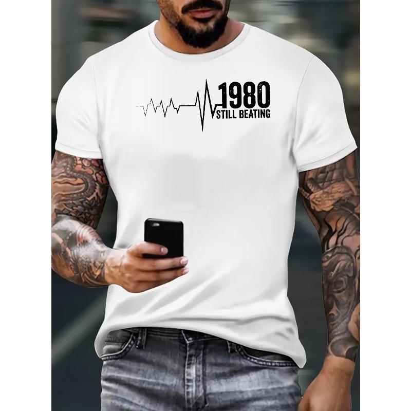 European sizes 1980 STILL BEATING Men s Vintage 1980 Graphic T-Shirt - Retro 80s Short Sleeve Casual Round Neck Summer Tee with 1980 Birth Year 4XL білий
European sizes 1980 STILL BEATING Men s Vintage 1980 Graphic T-Shirt - Retro 80s Short Sleeve Casual Round Neck Summer Tee with 1980 Birth Year 4XL білий