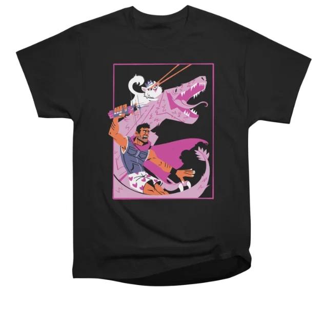 Man Riding Dinosaur Laser Cat Retro Cartoon Graphic Art T-T-Shirt 4XL
Man Riding Dinosaur Laser Cat Retro Cartoon Graphic Art T-T-Shirt 4XL