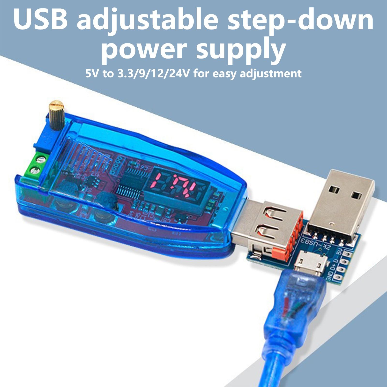 DC Buck Boost Voltage Converter DC5V To 3.3V/9V/12V/24V USB Boost Buck Module Adjustable Output Voltage Digital Display A
DC Buck Boost Voltage Converter DC5V To 3.3V/9V/12V/24V USB Boost Buck Module Adjustable Output Voltage Digital Display A