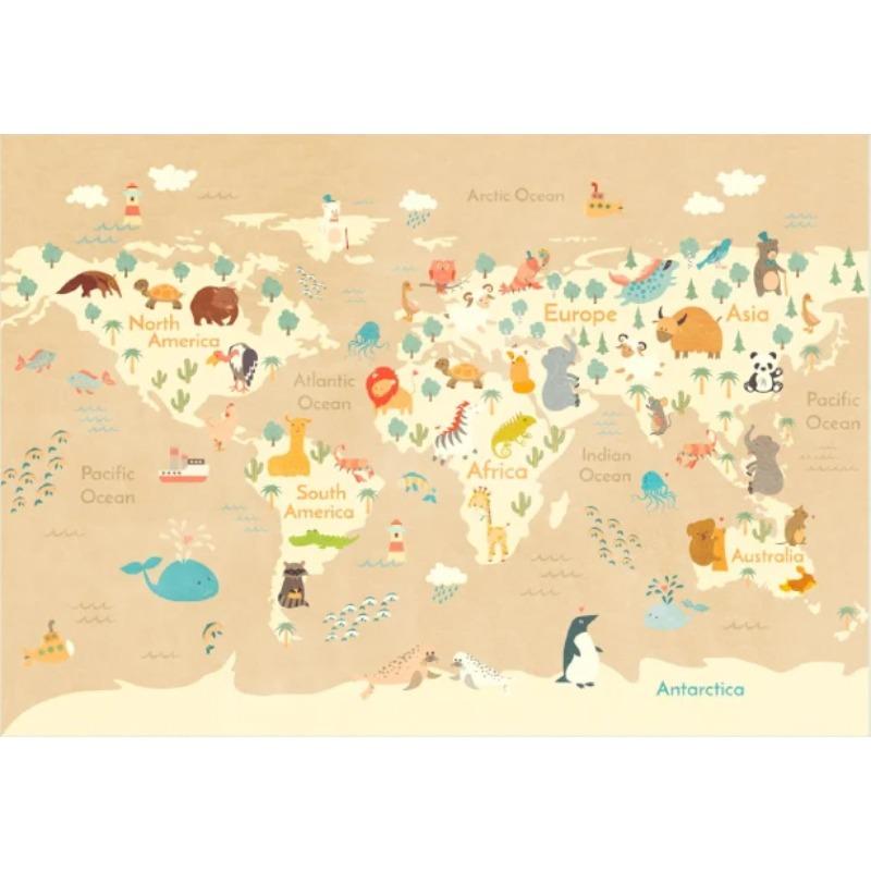 Educational World Map Kids Rug Interactive Continents & Ocean Floormat Non Slip Learning Carpet for Toddlers Bedroom Playroom 40x60cm
Educational World Map Kids Rug Interactive Continents & Ocean Floormat Non Slip Learning Carpet for Toddlers Bedroom Playroom 40x60cm
