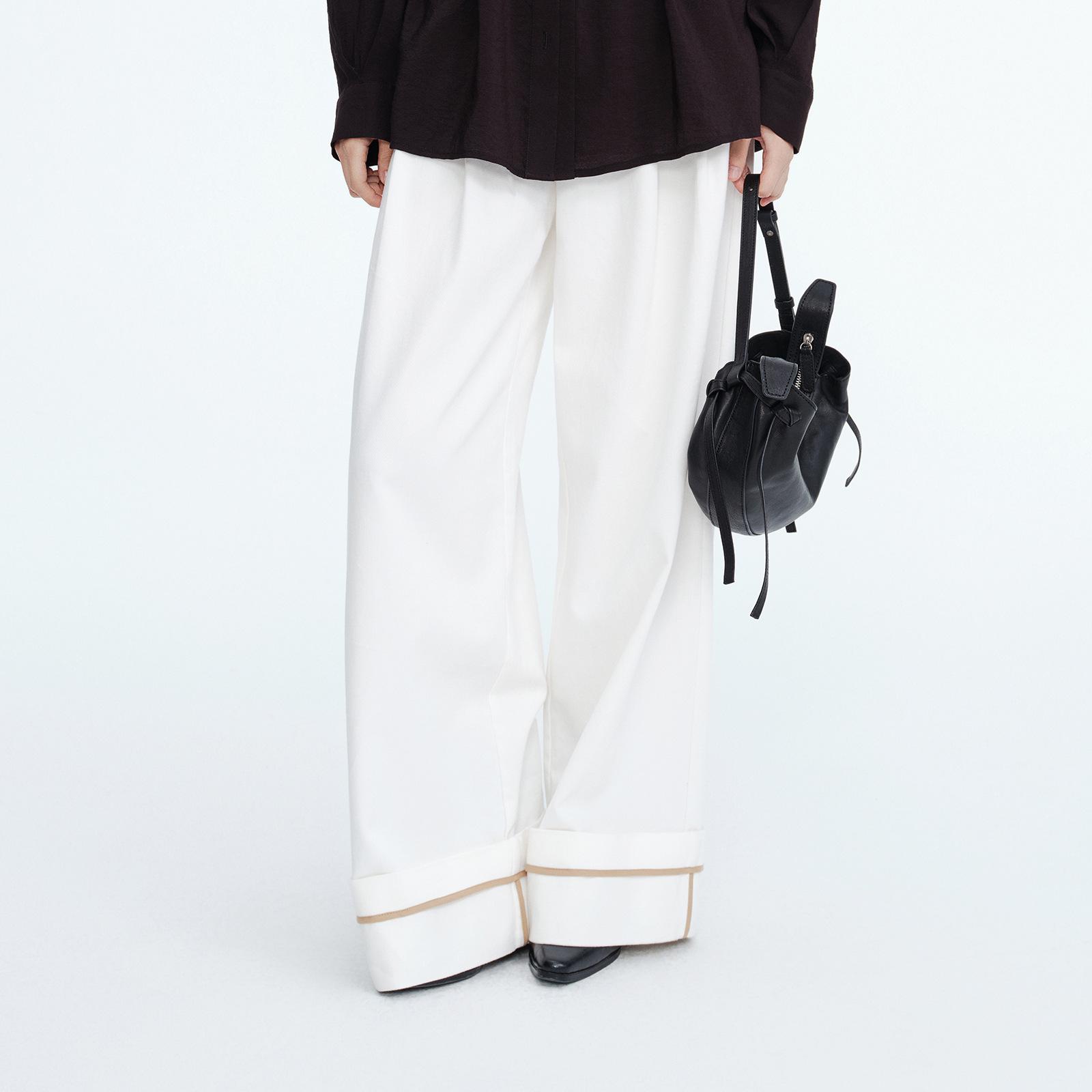 Spring Women s Casual Wide-Leg Color Block High-Waisted Pants - Fold-Up, Loose Fit, Hip-Covering, Slimming, Versatile M білий
Spring Women s Casual Wide-Leg Color Block High-Waisted Pants - Fold-Up, Loose Fit, Hip-Covering, Slimming, Versatile M білий