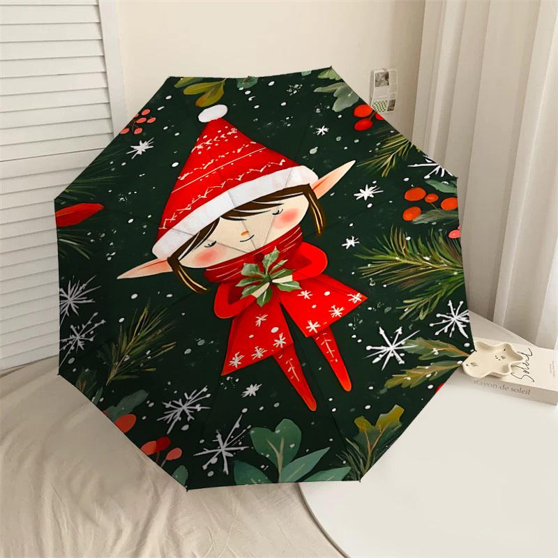 1PC elf, Christmas Automatic Open/Close Umbrella with Windproof, 8-Rib Sturdy Canopy, Durable Ribs, Fashionable Design, Outdoor Accessory, Fun Prin, H
1PC elf, Christmas Automatic Open/Close Umbrella with Windproof, 8-Rib Sturdy Canopy, Durable Ribs, Fashionable Design, Outdoor Accessory, Fun Prin, H