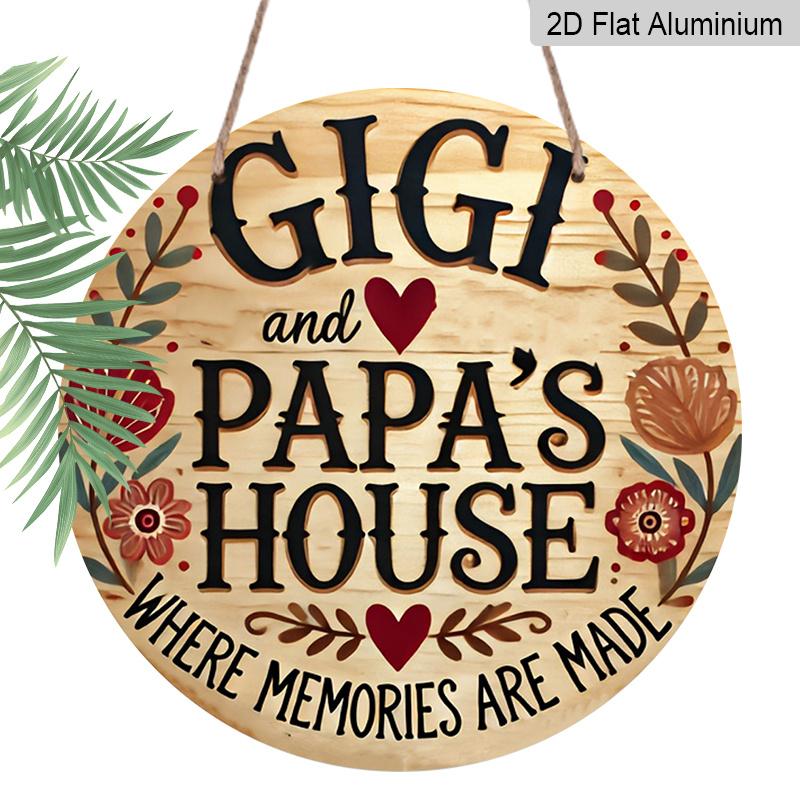 2D Flat, 1pc Round Aluminum Gigi and Papa s House Sign, Rustic Floral & Wood Style Wall Decor, Waterproof & Durable, Perfect for Grandparents Gift 7.87×7.87inch
2D Flat, 1pc Round Aluminum Gigi and Papa s House Sign, Rustic Floral & Wood Style Wall Decor, Waterproof & Durable, Perfect for Grandparents Gift 7.87×7.87inch