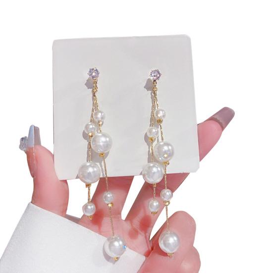 1 пара блестящих стразов в форме банта, женские серьги в форме сердца с кисточкой из искусственного жемчуга 1
1 пара блестящих стразов в форме банта, женские серьги в форме сердца с кисточкой из искусственного жемчуга 1