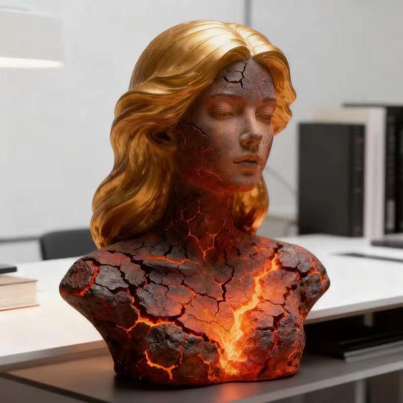 Blazing Red Flame Maiden Figurine Blue Dress
Blazing Red Flame Maiden Figurine Blue Dress