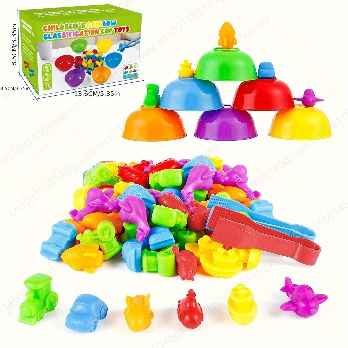 56/36pcs Rainbow Sorting Game Animal Puzzle Toy Dinosaur Traffic Color Matching Game Education Sensory Toys For Kids Preschool
56/36pcs Rainbow Sorting Game Animal Puzzle Toy Dinosaur Traffic Color Matching Game Education Sensory Toys For Kids Preschool