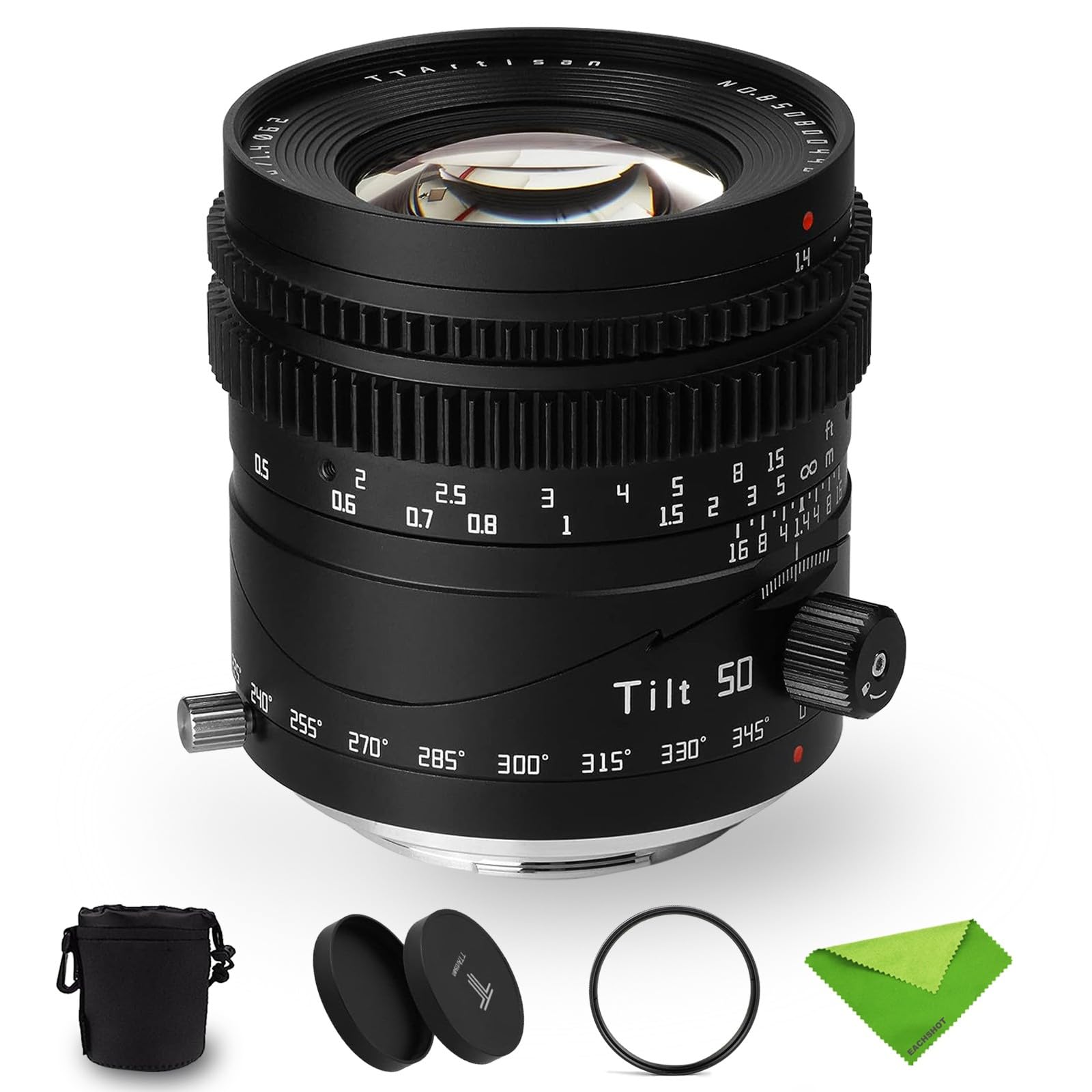 TTartisan 50mm Tilt RF Mount Manual Focus Full Frame Portrait Lens for Canon RF Mount Camera RP R5 R6 R6II R7 F1.4 Lens, EOS-R
TTartisan 50mm Tilt RF Mount Manual Focus Full Frame Portrait Lens for Canon RF Mount Camera RP R5 R6 R6II R7 F1.4 Lens, EOS-R