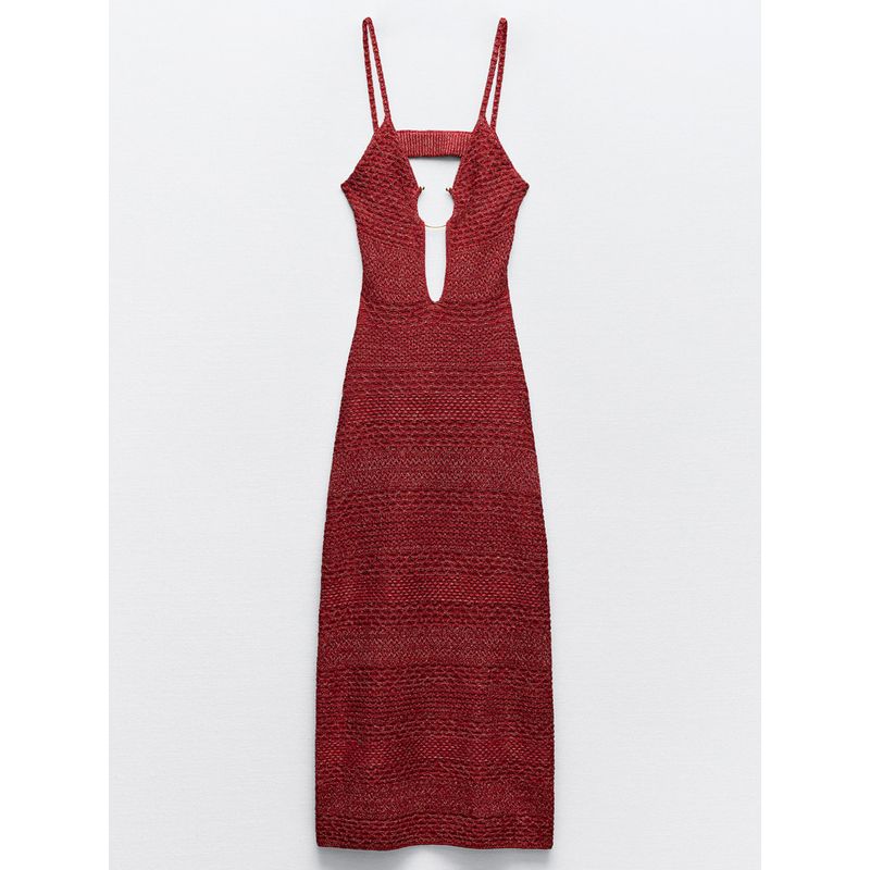 Za2024 Summer New Product Women s Clothes Waist Slim Looking Opening Design Buckle Decoration Knitting Dress 2756023 Burgundy L
Za2024 Summer New Product Women s Clothes Waist Slim Looking Opening Design Buckle Decoration Knitting Dress 2756023 Burgundy L