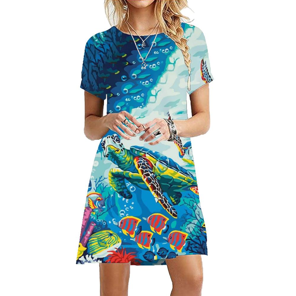 3d Turtle Sea World Beach Landscape Printed Dress Women 2026 Summer Short-sleeved Loose Casual Mini Dress 6XL
3d Turtle Sea World Beach Landscape Printed Dress Women 2026 Summer Short-sleeved Loose Casual Mini Dress 6XL