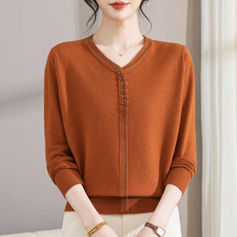 Thin Knit Sweater for Mothers: Spring/Autumn Style, Long-Sleeved Wool for Middle-Aged Women XL (recommended 95-110 jin)
Thin Knit Sweater for Mothers: Spring/Autumn Style, Long-Sleeved Wool for Middle-Aged Women XL (recommended 95-110 jin)