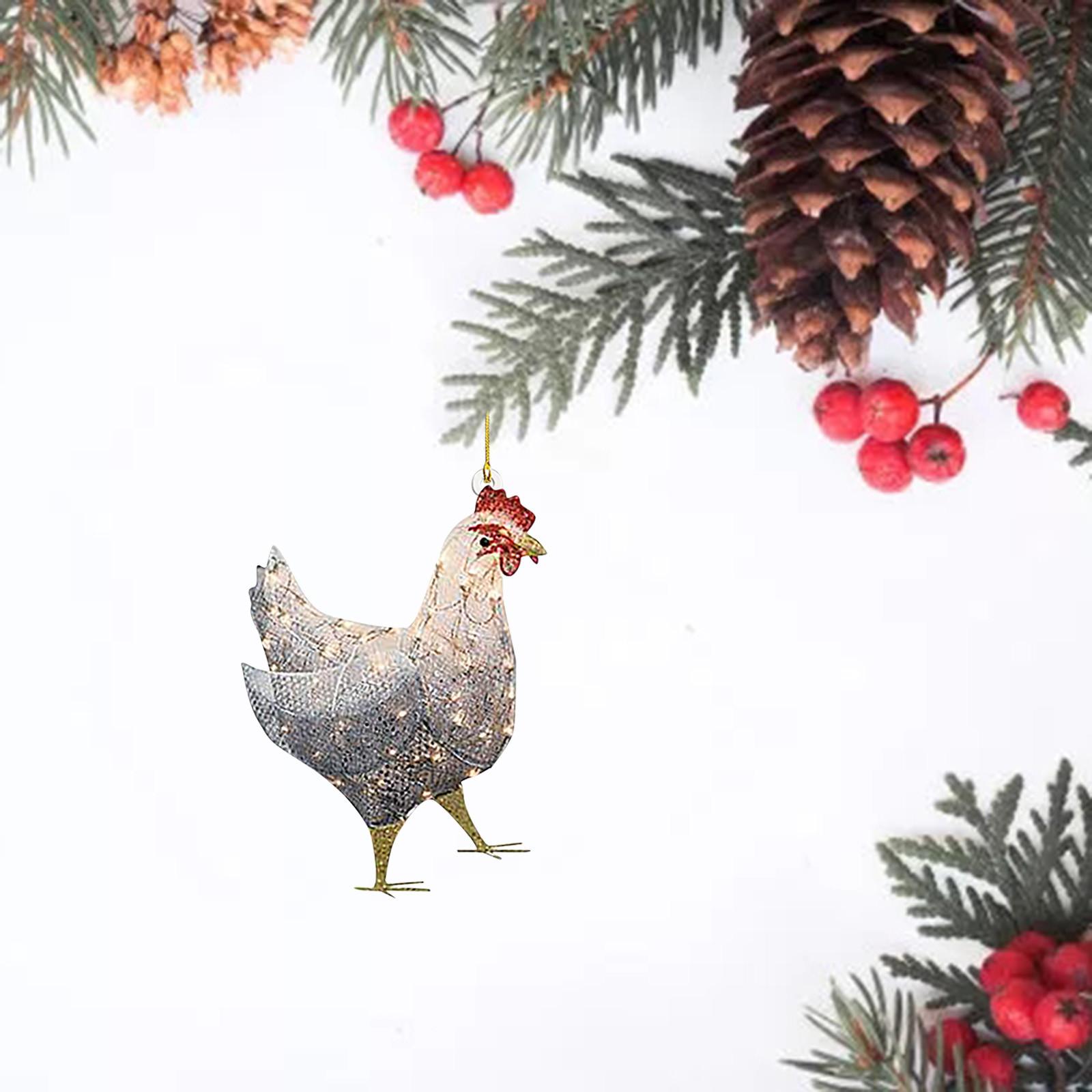 Chicken With Scarf Holiday Decorative Ornament Acrylic Christmas Tree Hanging Ornaments 2D Flat
Chicken With Scarf Holiday Decorative Ornament Acrylic Christmas Tree Hanging Ornaments 2D Flat