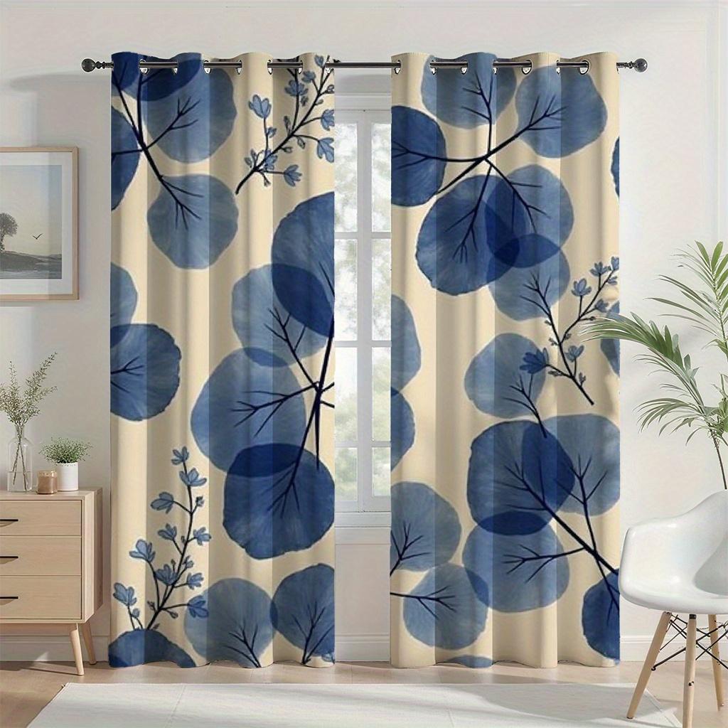 2 шт. штор с принтом в виде синих листьев, полиэстеровая ткань, машинная стирка, подходят для украшения спальни, гостиной 53x116cm &2pc
2 шт. штор с принтом в виде синих листьев, полиэстеровая ткань, машинная стирка, подходят для украшения спальни, гостиной 53x116cm &2pc