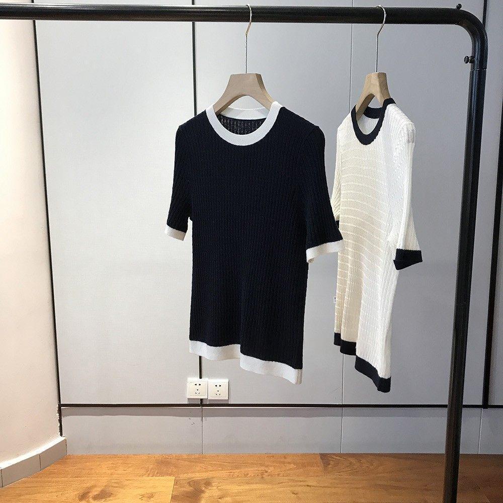 Elegant Bamboo Joint Pattern Color Block Wool Knit T-shirt, Short Sleeve, Round Neck, Casual Top Extra Large темно-синий
Elegant Bamboo Joint Pattern Color Block Wool Knit T-shirt, Short Sleeve, Round Neck, Casual Top Extra Large темно-синий