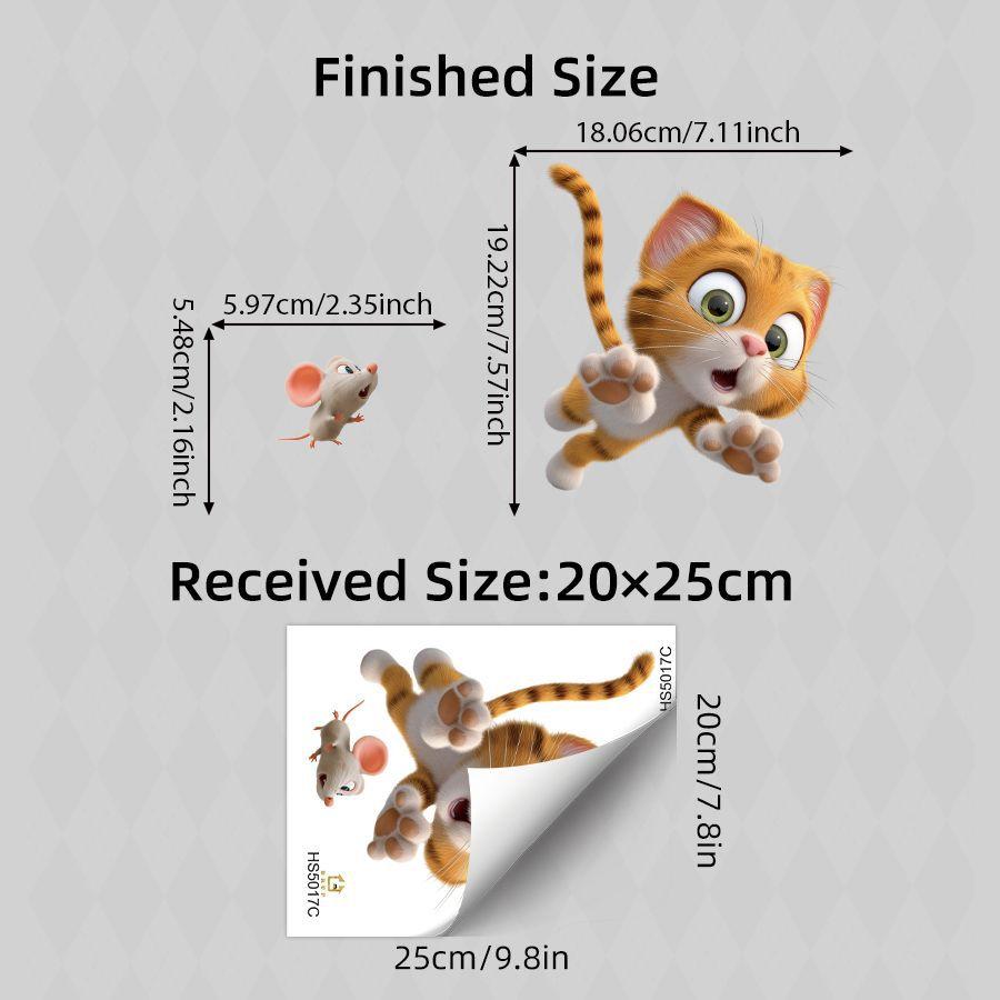 Funny Cartoon Cat and Mouse Chase Wall Sticker for Bedroom Door Kids Room Cute Home Decor 20x25CM разноцветный
Funny Cartoon Cat and Mouse Chase Wall Sticker for Bedroom Door Kids Room Cute Home Decor 20x25CM разноцветный