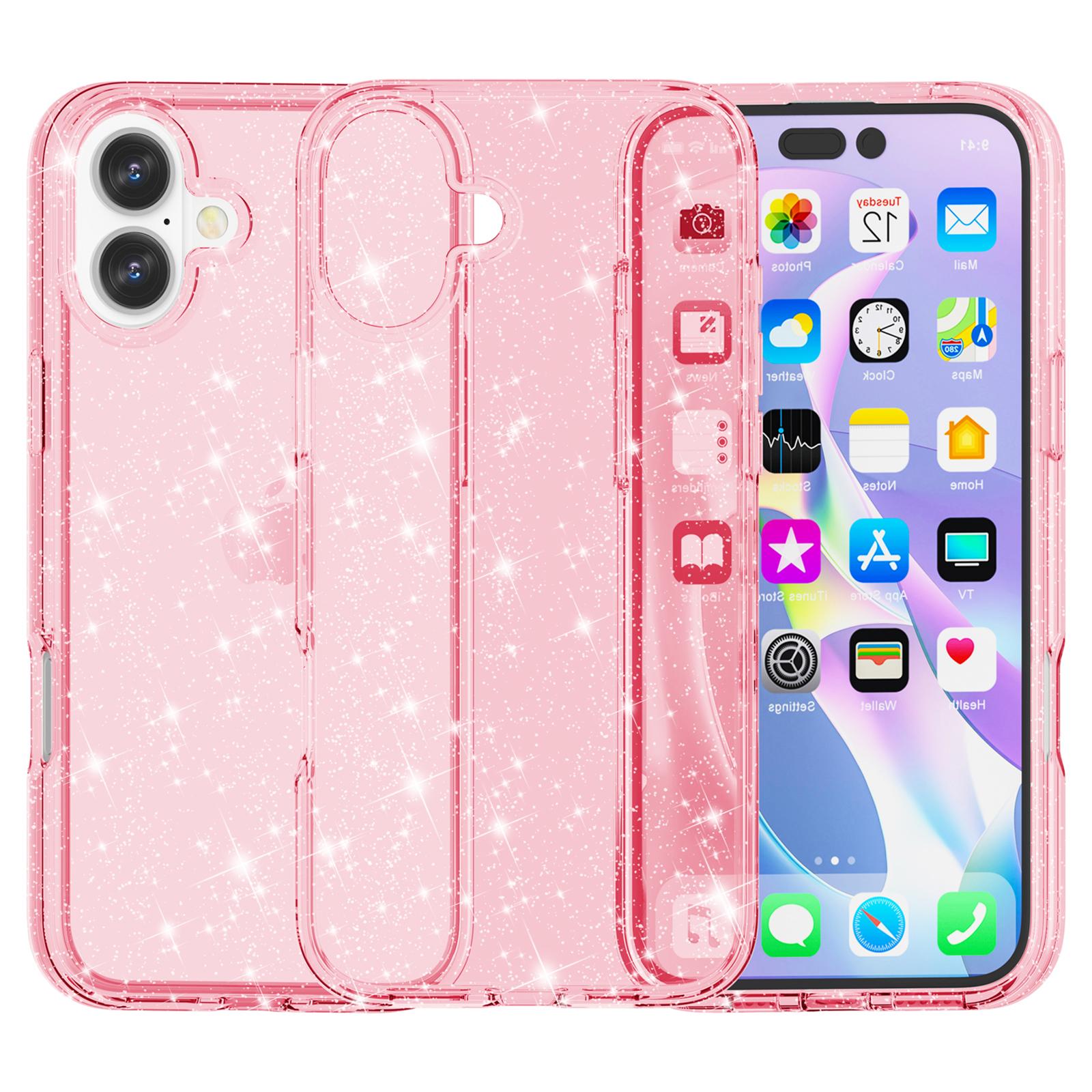 For iPhone 16 Case Sparkly Glitter TPU Frame PC Back Hybrid Phone Cover
For iPhone 16 Case Sparkly Glitter TPU Frame PC Back Hybrid Phone Cover