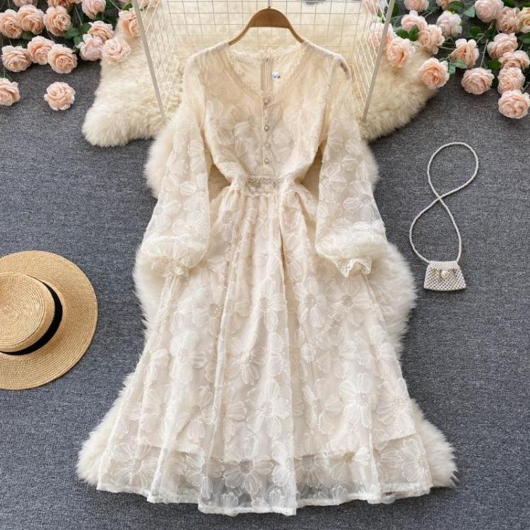 Vintage V Neck Loose Lace Dress for Woman Oversized Long Sleeve Fitted Waist Printed Casual Long Dresses XXL білий
Vintage V Neck Loose Lace Dress for Woman Oversized Long Sleeve Fitted Waist Printed Casual Long Dresses XXL білий