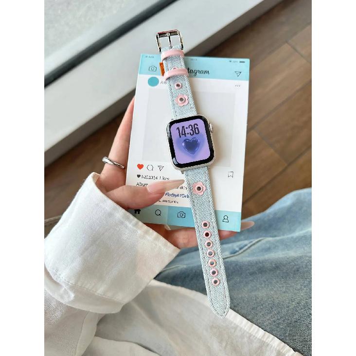 Cute flower accessories leather loop band For Apple Watch women 44mm 40 45 41 49 42 38 Series 11 10 9 8 SE 7 6 5 4 3 Strap S10 S11 46MM світло-синій колір
Cute flower accessories leather loop band For Apple Watch women 44mm 40 45 41 49 42 38 Series 11 10 9 8 SE 7 6 5 4 3 Strap S10 S11 46MM світло-синій колір