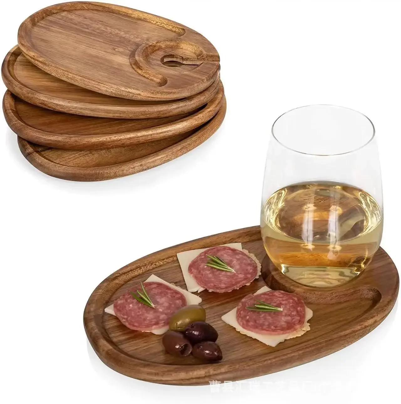 Wood Dinner Plates Creative Food Plate Platos Compartments Wine Cup Holder Sharing Plate Dishes Party Tableware Home Dishware
Wood Dinner Plates Creative Food Plate Platos Compartments Wine Cup Holder Sharing Plate Dishes Party Tableware Home Dishware