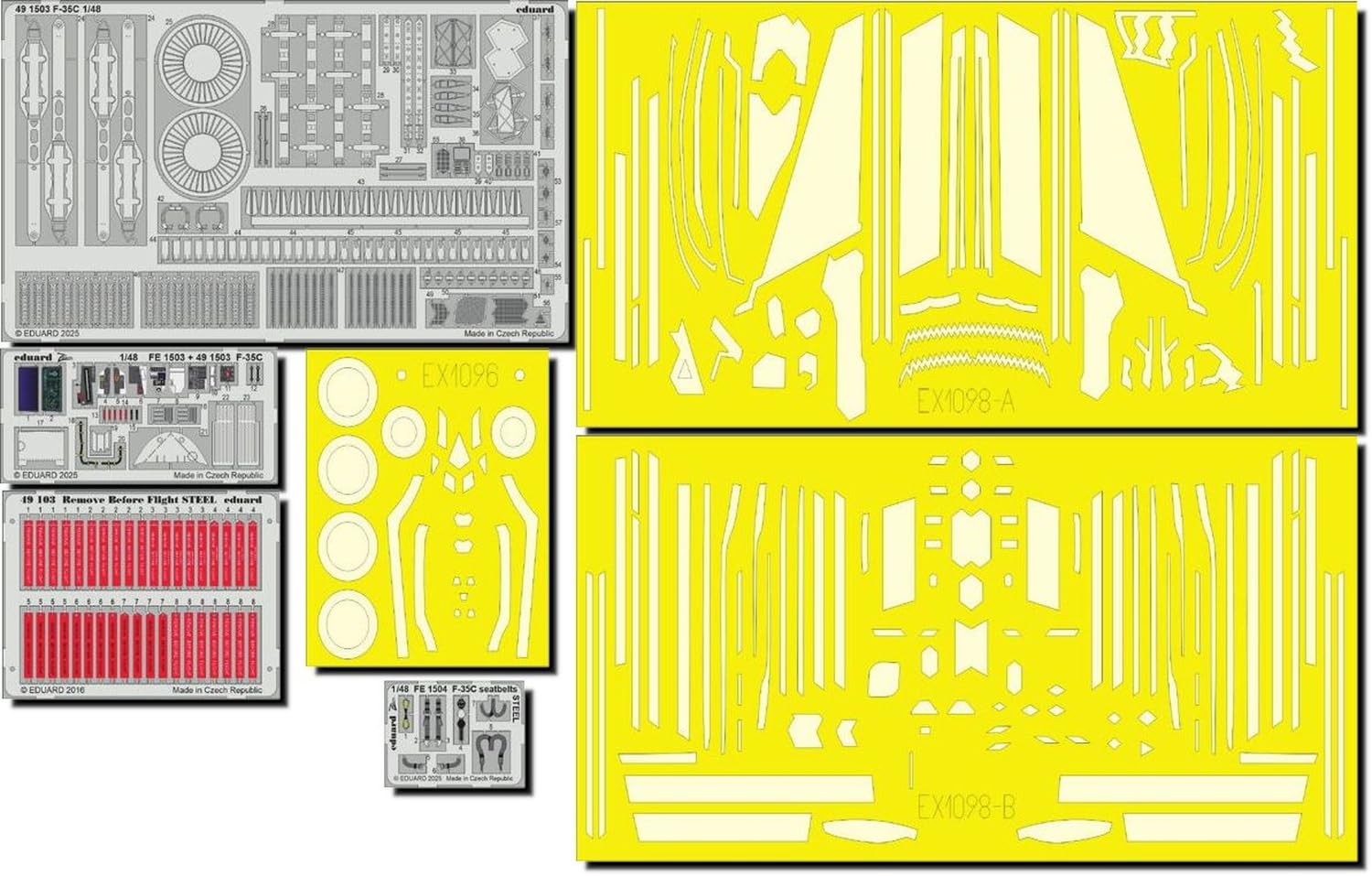 Eduard Big Ed Parts Set Plastic Model Parts EDUBIG49446 1/48 F-35C (for Tamiya) (Airplane)
Eduard Big Ed Parts Set Plastic Model Parts EDUBIG49446 1/48 F-35C (for Tamiya) (Airplane)