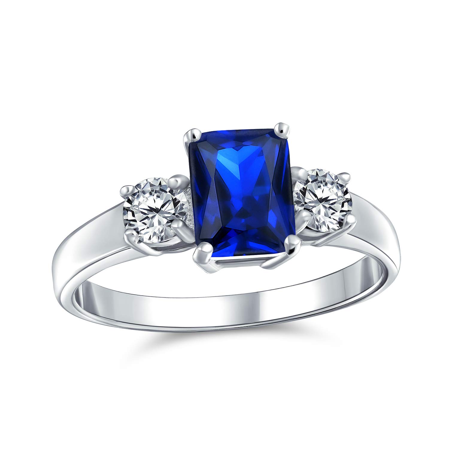 Timeless Classic Style 2CT Rectangle Blue Simulated Sapphire Emerald Cut 3 Stone Past Present Future Promise Engagement Ring for Women Sterling Silver
Timeless Classic Style 2CT Rectangle Blue Simulated Sapphire Emerald Cut 3 Stone Past Present Future Promise Engagement Ring for Women Sterling Silver