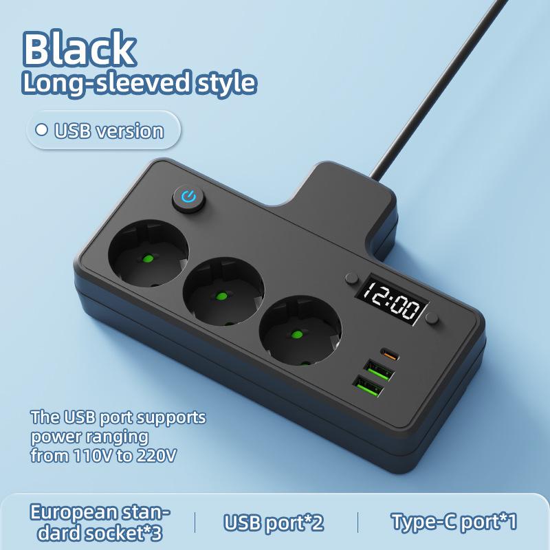 European Standard Multifunctional Conversion Socket USB Digital Clock, One To Three European Standard with Small Night Light as the picture13
European Standard Multifunctional Conversion Socket USB Digital Clock, One To Three European Standard with Small Night Light as the picture13